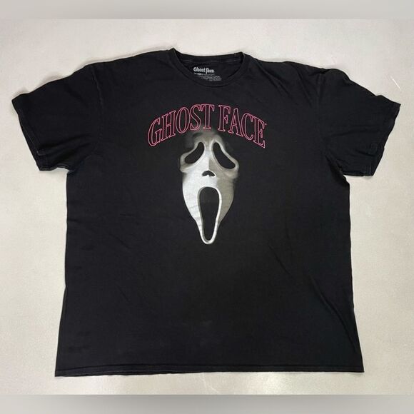 Ghost Face The Icon Of Halloween Graphic T-shirt Men XXL Black Short Sleeve - Picture 1 of 5